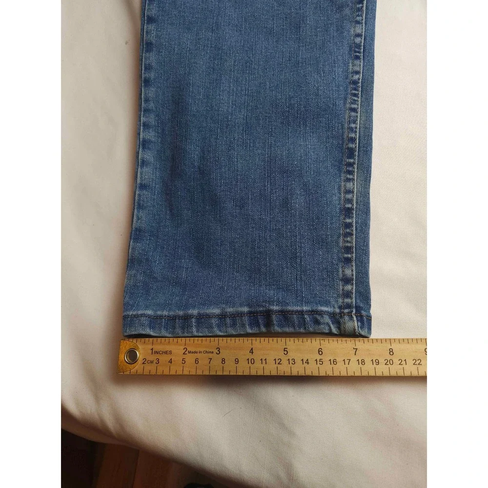 Wrangler Performance Series Mens 42x30 Straight Leg Jeans Medium Wash